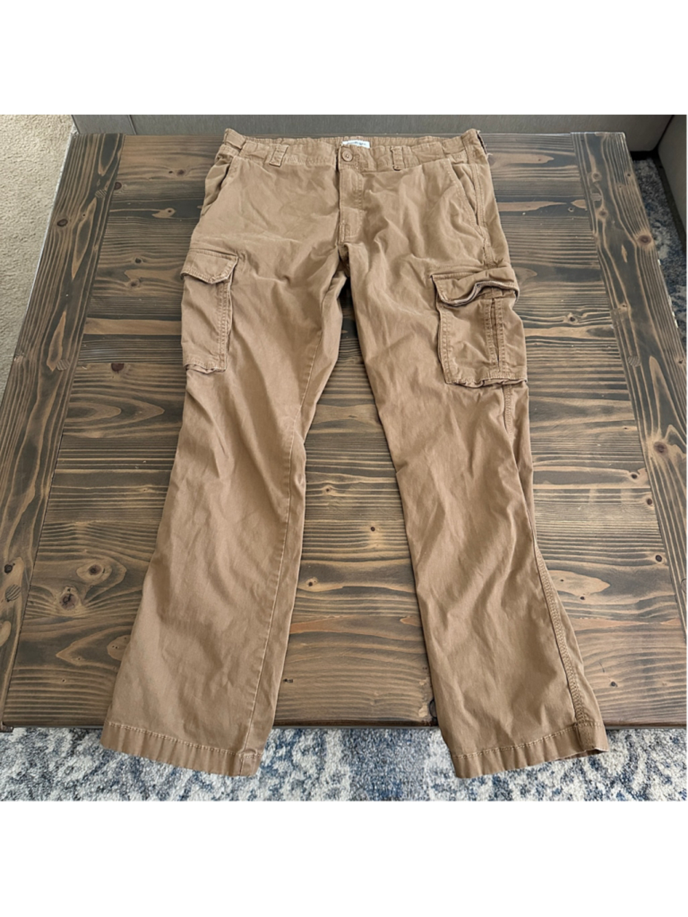 Men's Goodfellow & Co Cargo Pants 36x32 Brown Stretch Cotton Utility